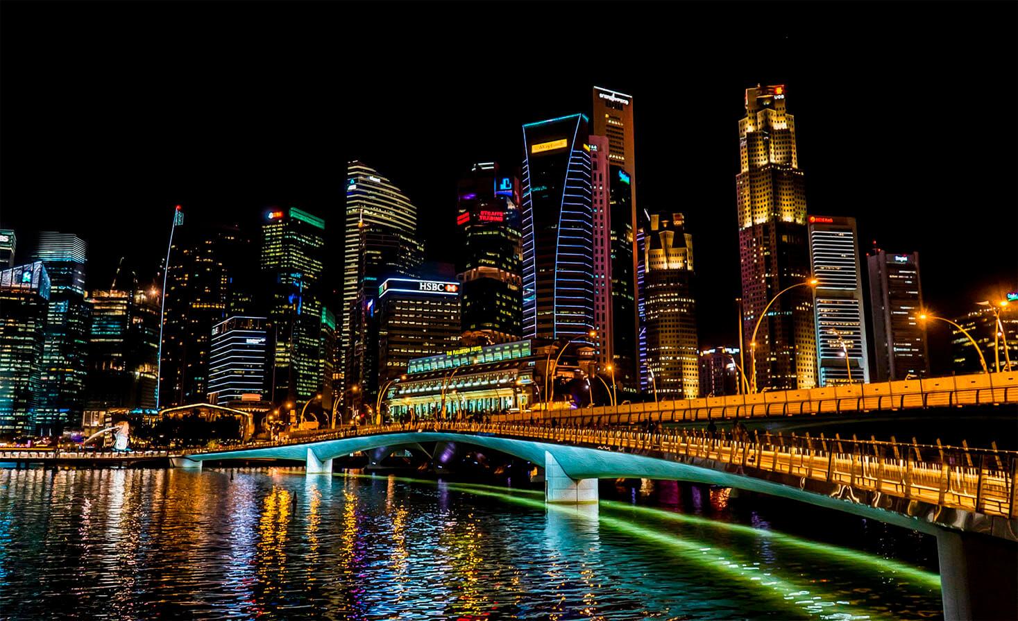 Nocny Singapur