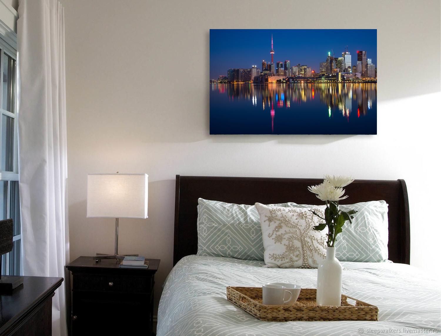 Obraz na płótnie - Piękny widok na Toronto nocą