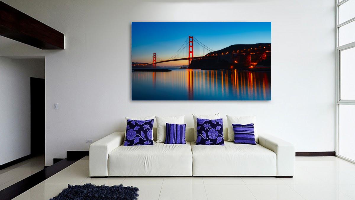 Fotografia na płótnie - Panorama mostu Golden Gate
