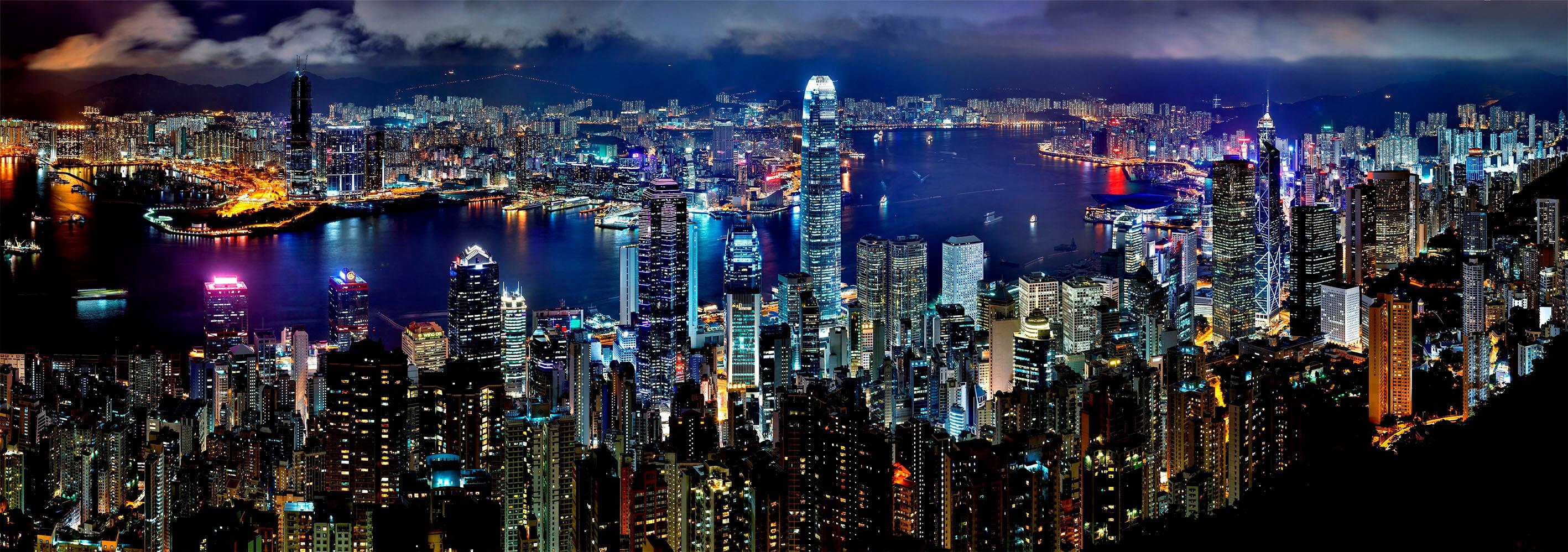 Splendor Hongkongu nocą