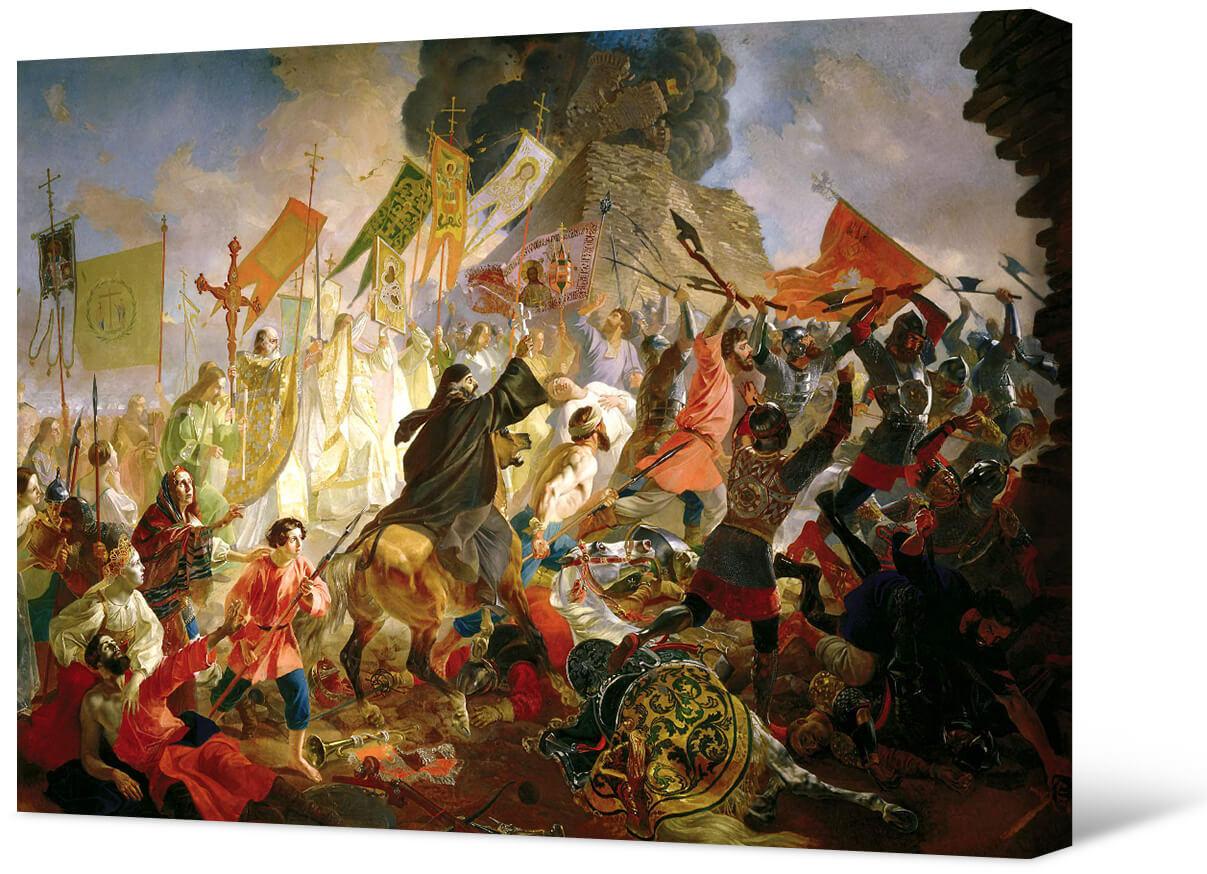 Karl Bryullov - Oblężenie Pskowa przez polskiego króla Stefana Batorego