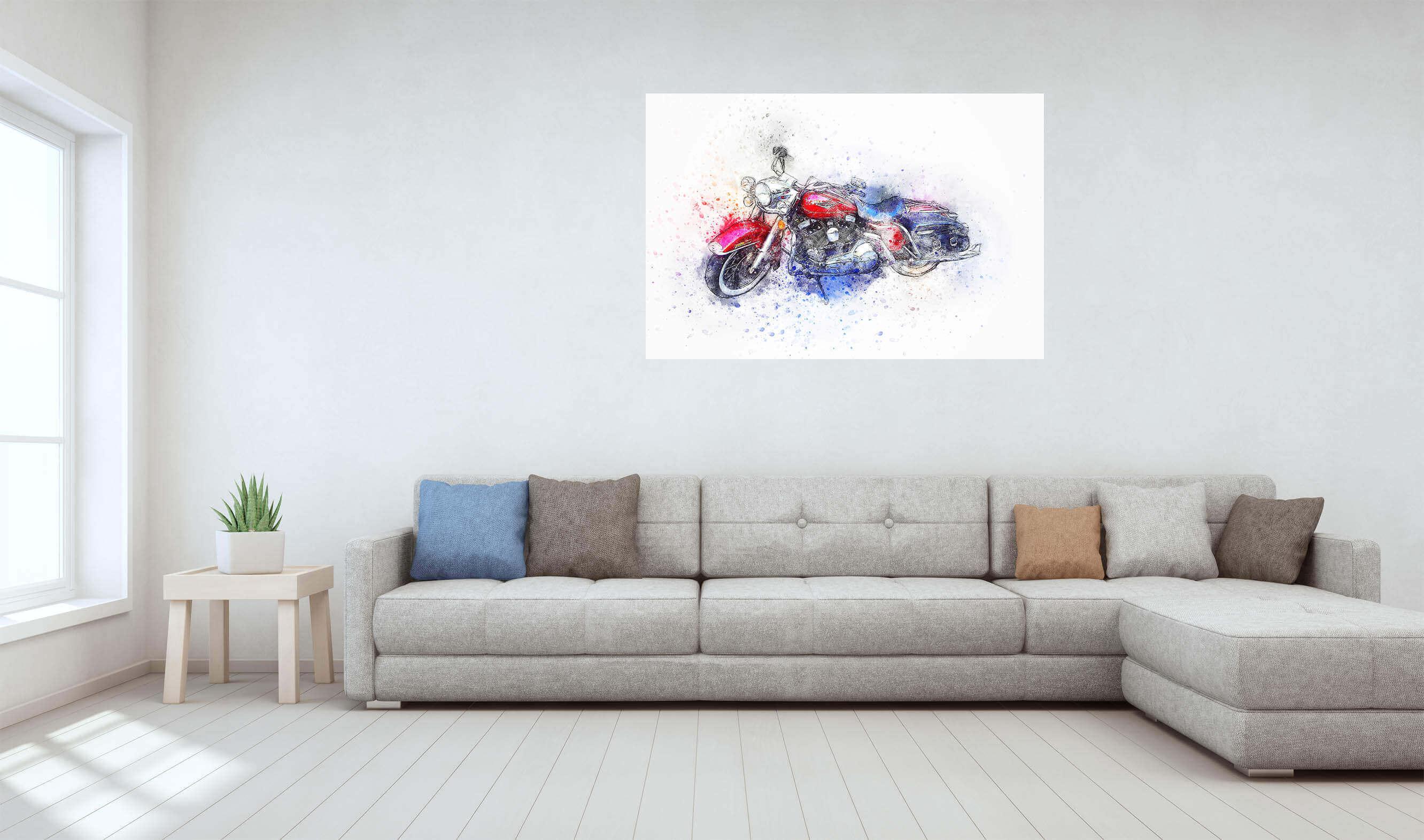 Akwarela motocykl