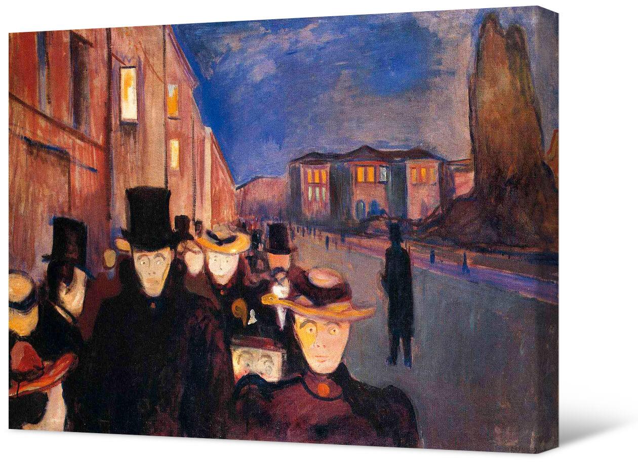 Edvard Munch - Wieczór na ulicy Karla Johana