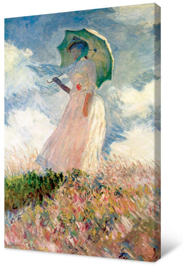 Claude Monet - Kobieta z parasolką skierowaną w lewo