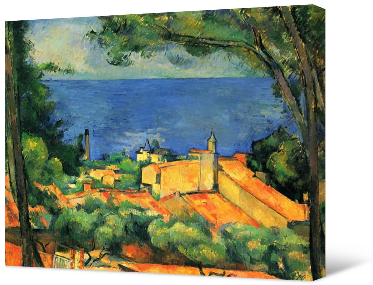 Paul Cezanne - Estac z czerwonymi dachami