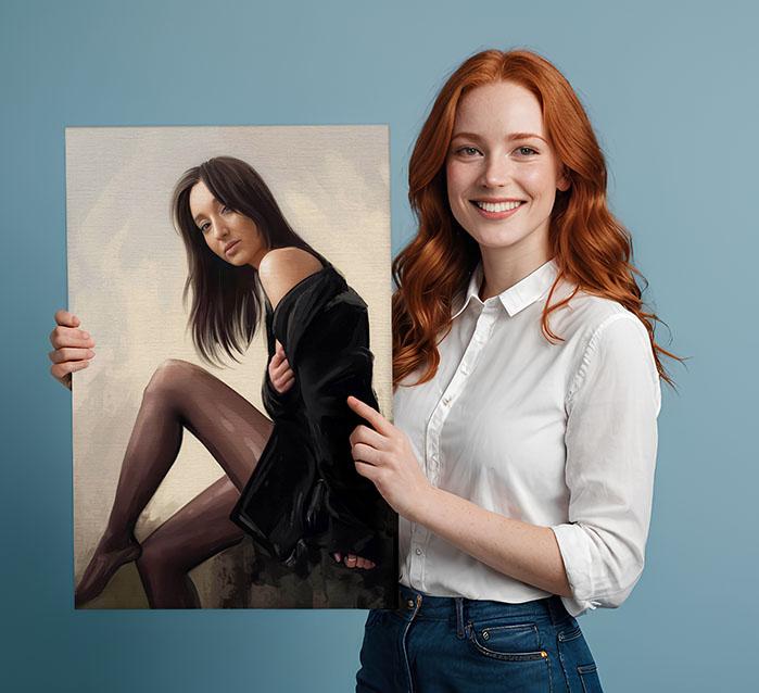 Portret ze zdjęcia Portret ze zdjęcia